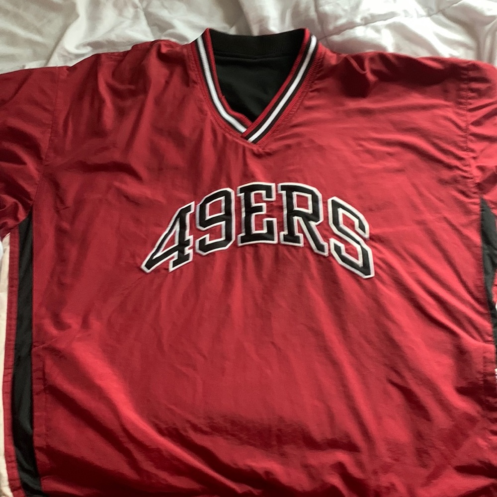 vintage 49ers reversible windbreaker